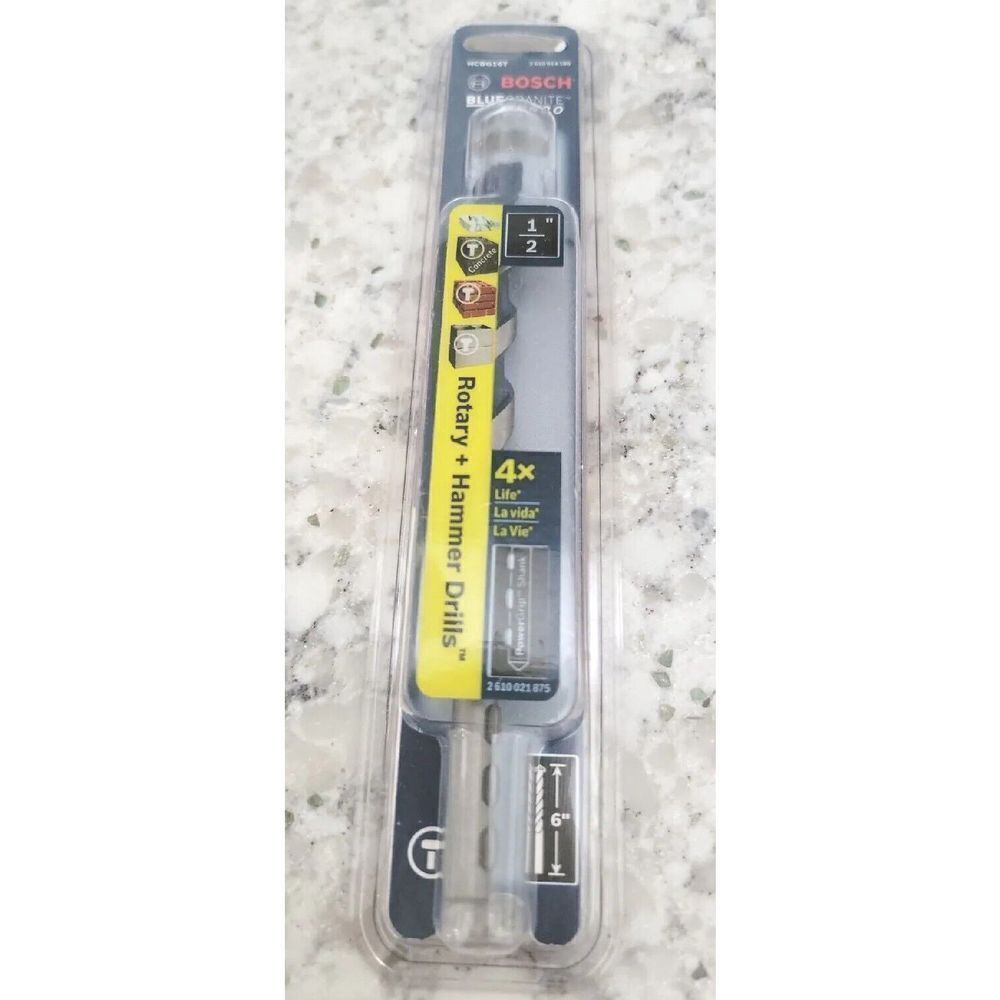 Bosch 1/2" x 6"‎ Blue Granite Turbo Concrete Hammer Drill Bit - HCBG16T